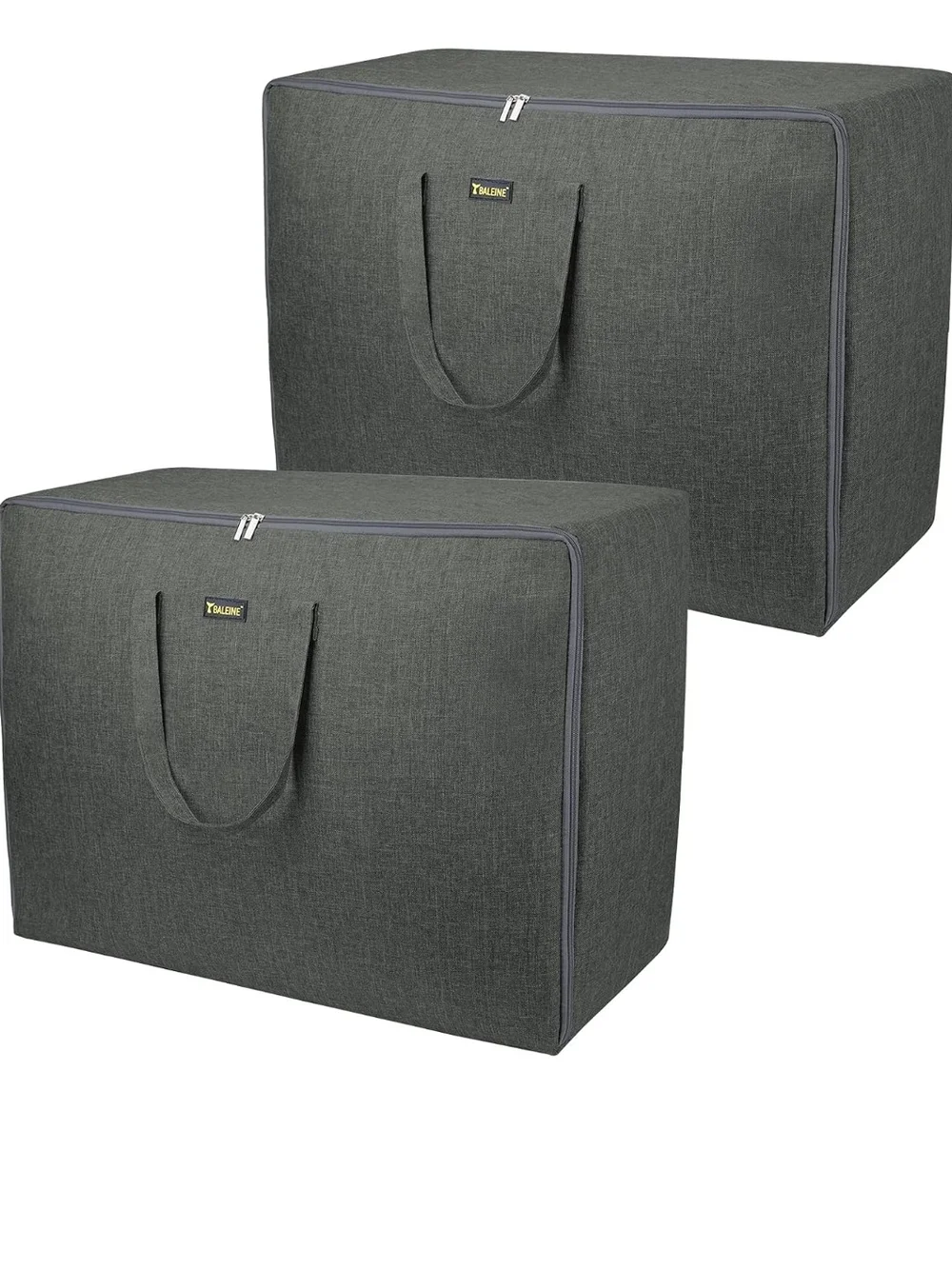 Luxe Dark Gray Fabric Storage Bags - Set of 2 In A Pack